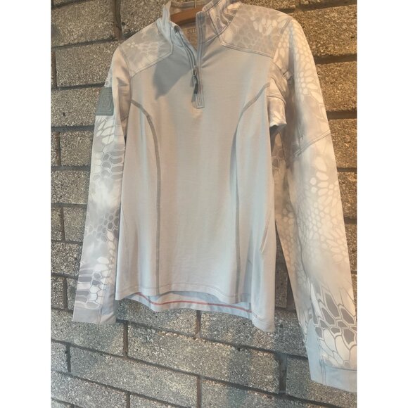 5.11 Tactical Womens Kryptek Half-Zip Pullover Shirt S Polyester/Elastane Gray/W - Picture 2 of 13